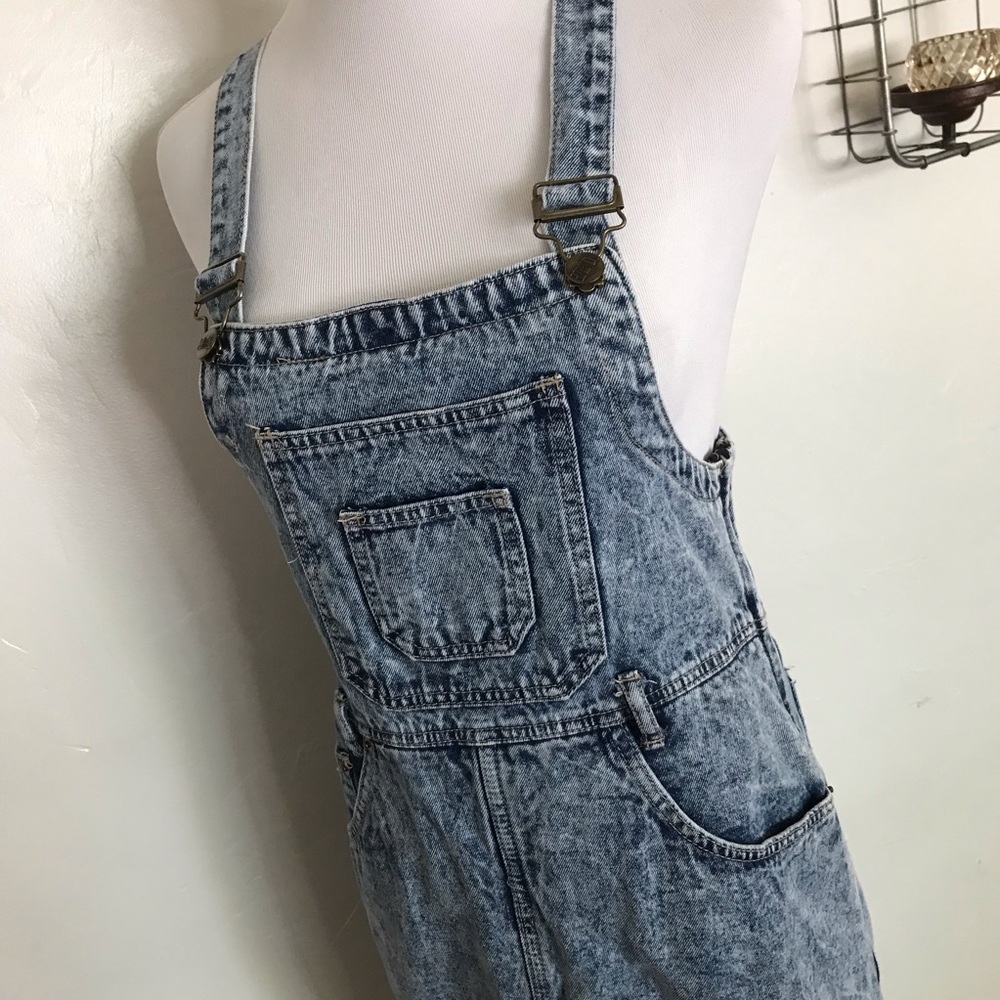 Vintage Bleached Denim Overall Dress - Picture 2 of 8